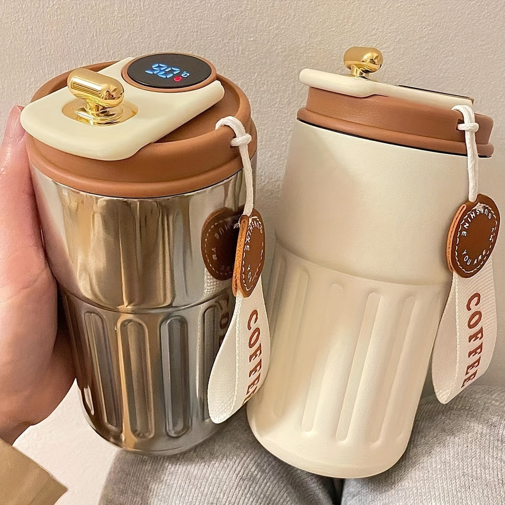 Cute coffee tumbler with temp display