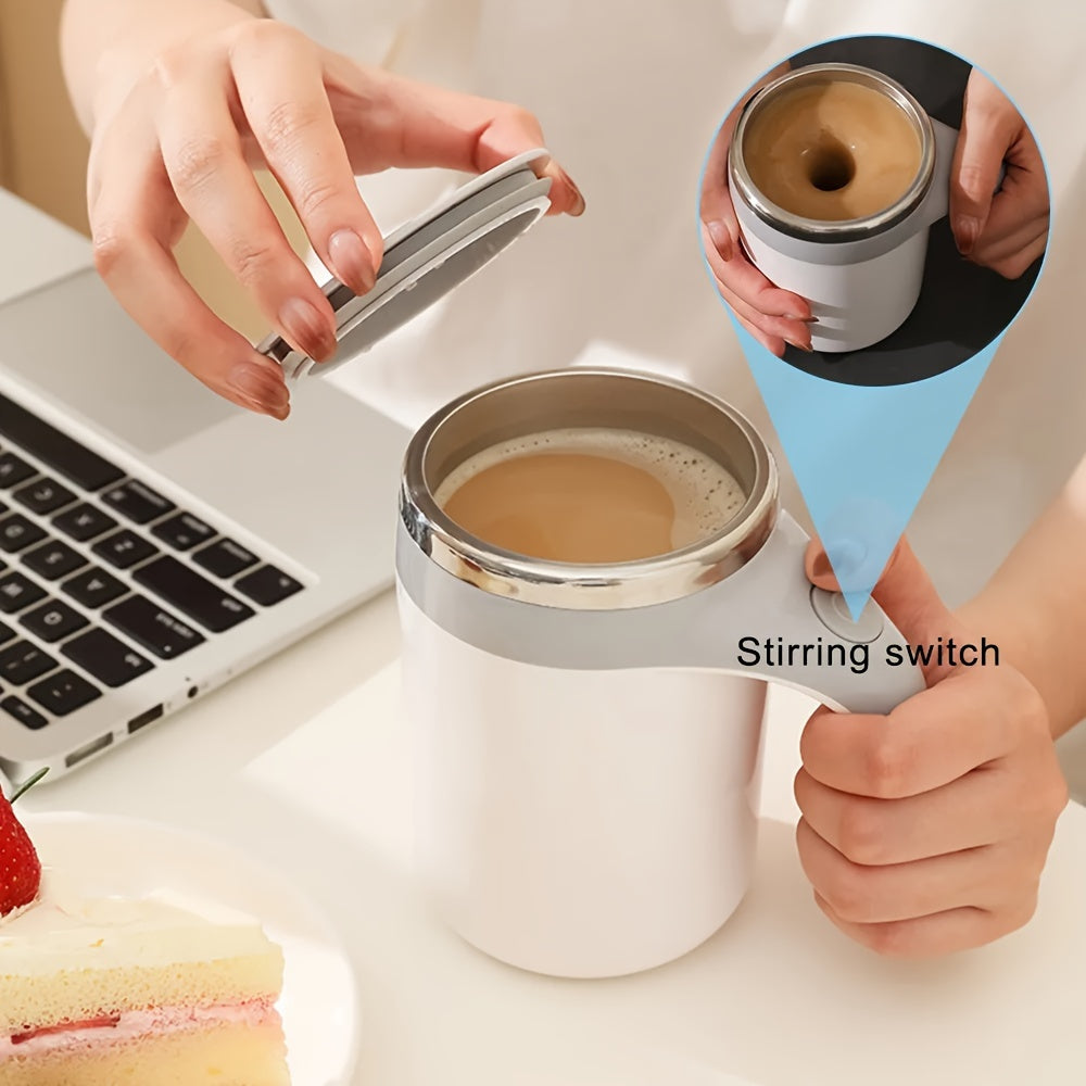 Stainless Steel Self-Stirring Coffee Mug