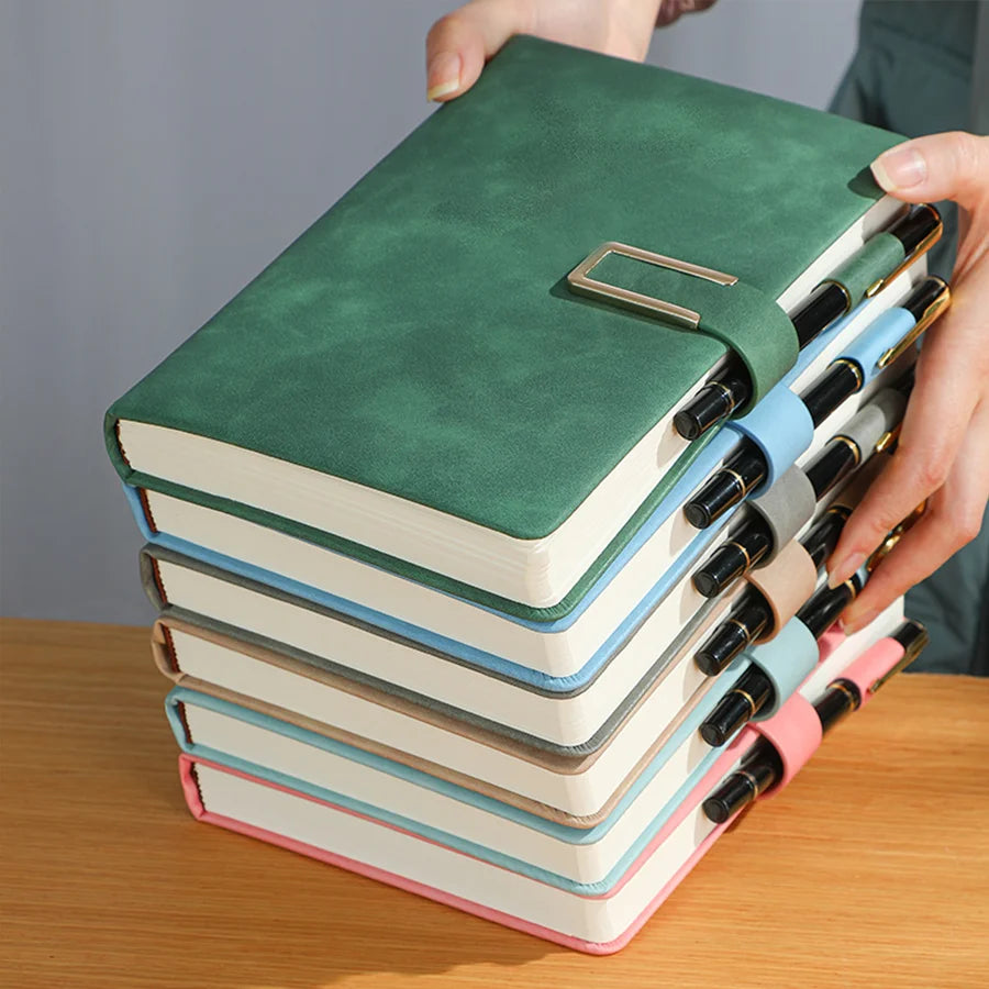 aesthetic business studying notebook