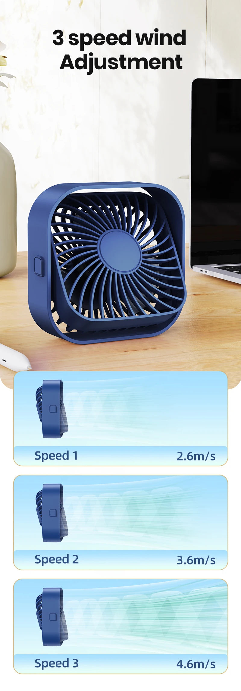 USB desk fan